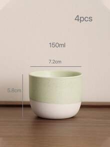 4 Stücke rustikale japanische Stil Keramik Tee/Kaffee Tassen, handgefertigt mit vintage oxidierten Beschichtung, geeignet für Espresso und Tee, praktisch für Zuhause, Büro, Feiertage, Geschenke