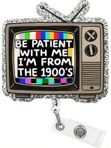 Funny Badge Reel Retractable For ID Name Tag, Please Be Patient With Me, Cute Badge Holder With Retractable Alligator Clip For Nurse, Doctor, Nursing Student, Hr, Office Workers - I Am Not - View 1