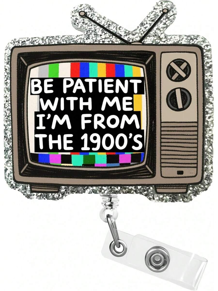 Funny Badge Reel Retractable For ID Name Tag, Please Be Patient With Me, Cute Badge Holder With Retractable Alligator Clip For Nurse, Doctor, Nursing Student, Hr, Office Workers - I Am Not - View 1