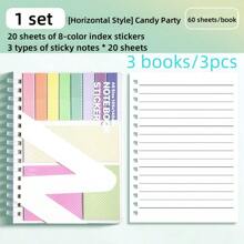 Imágenes de documentos Cuaderno con hojas, notas extendidas, múltiples combinaciones y funciones, adecuado para estudiantes, adhesivo resistente, muy conocido en Internet, hojas sueltas Cuaderno de expansión Notas adhesivas, para útiles escolares, de vuelta a la escuela