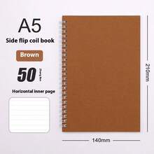 1pc A5 Retro Leather Texture Spiral Notebook, Memo Pad