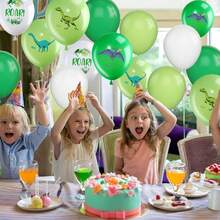 82 个恐龙气球、12 英寸恐龙印花气球和 5-10 英寸绿白色柠檬绿浅绿色乳胶气球，非常适合生日派对、丛林恐龙主题装饰、男孩生日派对、婴儿洗澡用品、婚礼装饰、周年纪念派对和毕业典礼。 - 綠色 - 查看 6