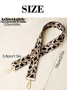 图案提花可拆卸可调节宽肩带，适用于包袋制作和改造、相机改造、乐器配件、斜挎包、手提包、旅行包、腰包、相机包替换肩带、旅行配件，适合作为男女礼物、周年纪念、生日、答谢礼物 - 彩色 - 查看 7