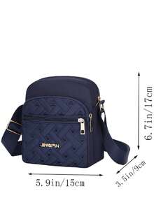 1 chiếc túi đeo chéo thời trang nữ bằng vải Oxford, kiểu dáng giản dị và đa năng - Ví đựng tiền xu - Nhiều màu - Xem 5