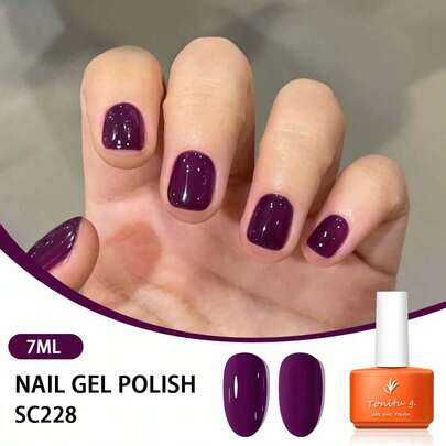 Tonitu g. Sơn móng tay dạng gel Tonitu G 7ml – Màu tím chanh xanh ngâm, sấy bằng tia UV/LED, sơn gel bán vĩnh viễn cho móng tay mùa thu đông tại tiệm làm móng & nghệ thuật làm móng tại nhà, quà tặng cho phụ nữ