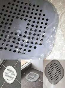 1/2/3pcs Square Silicone Drain Cover With Hair Catcher, Universal Size, Easy Installation For Bathtub, Kitchen And Bathroom Home Bathroom Decor Fall Decor Back To School