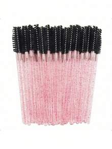 200/100/50/10 Pcs Mascara Wands, Eyeshadow Sticks With Containers, Disposable Angled Eyebrow Brushes, Eyelash Extension Brushes, Eyebrow Brushes, Castor Oil Brushes (Crystal Powder), Eyebrow Brushes, Eyeshadow Brushes, Spiral Brushes, Spiral Brushes - Multicolor - View 11