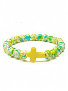 2 paquetes de pulseras de la amistad con cruz de turquesa estilo bohemio - Conjunto a juego de pulseras con cuentas para mejores amigas