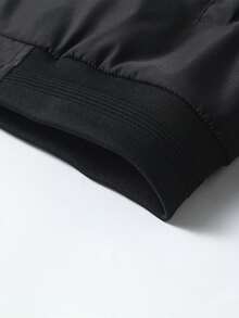 Stand Up Collar Jacket Men's Spring And Autumn New Simple Baseball Collar Jacket Men's Fashion Men's Top - Black - View 7