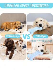 1 Set Pet Chew Toys, Dog Toy Set, Suitable For Small To Medium Dogs Teething Toys Set, Durable TPR & Squeaky Chew Toys Series, Interactive Toys, Dog Health Training Toy Kit - Multicolor - View 7