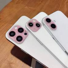 Pink Glitter Camera Lens Protector Film For IPhone 16 Pro/16 Pro Max/15 Pro Max/15 Pro/15/14 Pro Max/14 Pro/14/13 Pro Max/13 Pro/13; Full Coverage Lens Protector, Fashionable Decoration, Suitable For Large Aperture Phone Cases, Easy To Install, Fashionable Women's Phone Accessory. Suitable For Daily Protection, Office, Home Use, Waterproof, Shockproof, Anti-Drop, Anti-Scratch. - Baby Pink - View 8