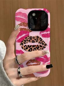A Stylish Phone Case. Does Not Include A Lanyard Or Stand. Pink. Leopard Print/Lip Print Two-In-One Matte Texture Phone Case. Suitable For: Compatible With 17, 17 Air, 17 Pro, 17 Pro Max, 16, 15, 14, 13, 12, 11, Pro Max, Plus, AsGoodAs, Galaxy S21/22/23/24/25 Ultra/FE+, Note 20 Ultra, A71/56/55/54/53/52/36/34/26/25/23/16/15/14/13/06 - 彩色 - 查看 2