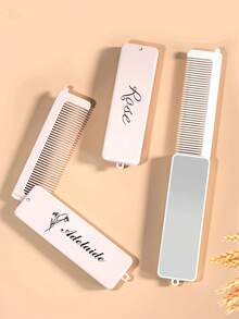 Personalized Portable Folding Mirror, Customized Dressing Mirror, Customized Makeup Gift, Birthday Gift For Mother, Friend, Holiday Gift - Multicolor - View 4