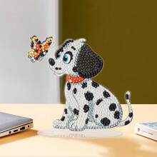 5D DIY 钻石艺术绘画套装，办公桌装饰蝴蝶设计，圆形钻石艺术，亚克力动物主题工艺品，节日礼物装饰，圣诞礼物