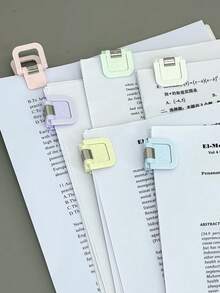 4件套多功能方形夹，迷你便签文件夹，票据夹，长尾夹，试卷夹，文件收纳夹，学校用品，办公用品 - 均碼 - 查看 7