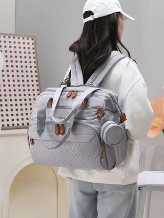 便携式手提包背包尿布包，大容量妈咪包，适合户外使用