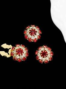 2 piezas de cubiertas de botones con rhinestones, gemelos para mujeres, cubiertas de botones desmontables con clip de cristal para mangas de blusas de mujer, cubiertas de botones brillantes decorativos para ropa