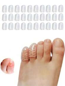 2/5/10/20/30 Pieces Of Gel Toe Protectors, Gel Toe Covers, Silicone Anti-Abrasion Toe Protectors, Breathable Small Toe Covers, Suitable Both Men And Women; Toe Covers Use With Long Toenails, Corns, Calluses, Etc. ; Gel Toe Protectors And Breathable Calf Covers, Suitable Both Men And Woman; Treating Long Toenails, Nail Care Tools, Foot And Hand Care Products; Packed Randomly. - Nhiều màu - Xem 8