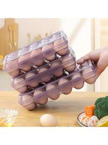 1 قطعة صندوق تخزين بيض محمول 6/15/24 خلية (مع غطاء)، مناسب للنزهات والشواء والتخييم في الهواء الطلق، حامي البيض، أداة صينية بيض للثلاجة المنزلية. سلع منزلية.