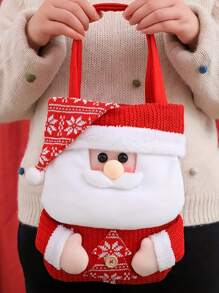 3D Design Stoff Geschenktüten - Weihnachts-Strick-Puppen Geschenktüten, Weihnachtsmann Schneemann Hirsch Puppen Aufbewahrungstasche, Weihnachtsabend Apfeltasche, Verpackungsbox, handgemachte Süßigkeiten Geschenktüte, perfektes Geschenk für Gastgeschenke und Dekoration 1 Stück Weihnachten Weihnachtsdekoration Weihnachtspyjamas Weihnachtsgeschenke Weihnachtsdekoration