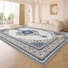 Velvet 850g/M² Polyester Retro Floral Room Interior Decoration Low Pile Multiple Sizes Available Kitchen Modern Soft Velvet Carpet, Simple Line Design, Strong Modern SenseSoft Area Rug - Large Gradient Design, Machine Washable, Suitable For Living Room, Bedroom, Office - Vintage Style Home Decor Carpet - Nhiều màu - Xem 1