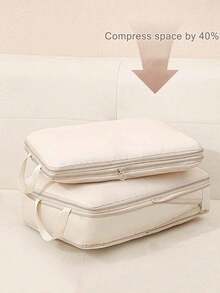 4 أكياس تخزين ضاغطة، مكعبات تنظيم السفر مع حقيبة للأحذية، قابلة للتوسيع وتوفر مساحة تخزين متقدمة - ضرورية للأمتعة والعودة إلى المدرسة