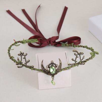 1 Stück Boho Blumenkrone verstellbares Stirnband, inspiriert von Feen Zinklegierung Blumenkrone, geeignet für alle Jahreszeiten, Kronen, Tiara, Kostümkrone, Haargirlande, Haarkranz, Haarwein, Haarreif, Goldkrone, Braut, Goldenes Haarschmuckstück, Tiara Krone, Hochzeit, Hawaii Outfit für Frauen