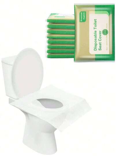 100 miếng lót bồn cầu dùng một lần, có thể xả trôi, tiện lợi cho người lớn và trẻ em, lý tưởng cho du lịch, máy bay, du lịch đường bộ, cắm trại, khách sạn, tựu trường, kỳ nghỉ biển, kỳ nghỉ hè.