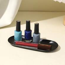 Qtip Holder Dispenser With Tray Bathroom Jar Storage Organization Acrylic Apothecary Jars Canisters , Cotton Ball Qtip Holder Bathroom Set With Black Lids For Cotton Swab Halloween Storage