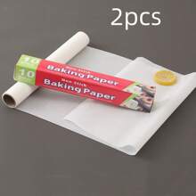 1 rollo de papel de hornear revestido de silicona de doble cara de 11 pulgadas x 32 pies, papel absorbente de aceite de cocina, papel de cocina