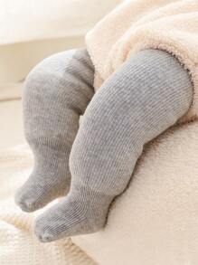 1 pieza Mallas térmicas forradas de felpa gruesa para niños, leggings resistentes y versátiles para uso en invierno por debajo de 5°C