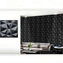 A Set Of White Laser 3D Diamond Pattern PVC Wall Panels-Perfect For Living Room, Bedroom, Kitchen, TV Background, Corridor And Office Decoration, Holiday Wall Stickers, Christmas And Winter Decoration