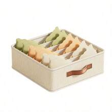 1/2pcs Tianshan Hemp Underwear Storage Box - Bedroom Underwear Drawer Organizer With Dividers, Multi-Functional Dormitory Household Wardrobe Underwear Container