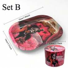 2pcs Halloween Smoking Set, W/Rolling Tray, 4-Piece Aluminum Alloy Grinder, Easy To Carry And Storage, Gifts For Girls, Back To School,Halloween Party, For Smokers - 2件套裝 - 查看 4