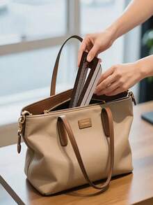 便携式可折叠木制笔记本电脑支架 - 符合人体工程学的角度调节（12°），具有散热通风功能，三角形木质托盘适用于平板电脑和迷你笔记本电脑，紧凑的设计，自然饰面