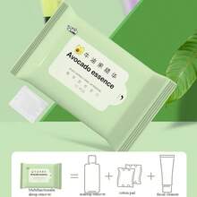 Avocado Extract Makeup Remover Wipes, Slouchy Makeup Remover Cotton Pads With Essence Cleansing Wipes, Disposable Wet Tissues - Multicolor - View 10