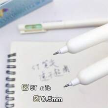 2pcs Time Timer Gel Pen With Rotatable Refill, Easy Creative Pen For Students, 0.5mm Black, For Office School, Home, Writing & Gift,(Color Random) - Multicolor - View 4