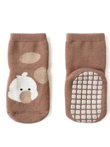 1 Pair Cartoon Thick Warm Anti-Slip Baby Crew Socks