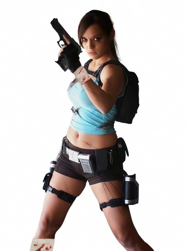 Halloween Horror Decorations - Bloody Cloth Strips, Prop Gun Model, Bandage Dyed Bloody Cloth Strips, Caution Tape, Isolation Tape, Scene Props