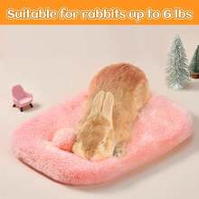 Soft Plush Warming Rabbit Sleeping Mat, Washable Cage Pad Suitable For Small Animals Like Rabbits, Guinea Pigs, Ferrets, Hamsters - Multicolor - View 4