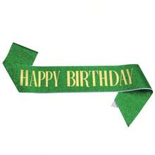 1Pc,'Happy Birthday' Sash Ribbon For Women And Men,Happy Birthday Sash Hot Pink White Rose Gold Black With Iridescent Foil Sash For 16th 18th 21st 30th 40th 50th 60th 70th 80th 90th Birthday Sash Gift Or Any Bday Party Birthday Party, For Any Age