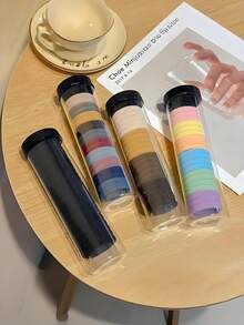 2 pachete/set elastice de păr multicolore, asortate, care acoperă negru clasic, tonuri pământii, culori macaron, stil minimalist și versatil - potrivite pentru fete, femei și bărbați, aplicabile pentru naveta, sport, acasă și toate scenariile, coadă de cal sigură, împletitură, cocuri fără a deteriora părul, suporturi pentru coadă de cal, elastice de păr, benzi de cauciuc pentru păr, șnururi, elastic de păr, accesorii pentru acasă, cadouri pentru femei, frânghie de păr - Multicolor - Vizualizare 2