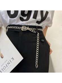Cadena para la cintura de moda para mujer, adecuada para combinar con pantalones