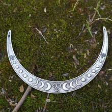 1 Piece Vintage Viking Crescent Hair Fork Clip Mandala Pattern Mysterious Design Textured Vintage Colors Stable Fixation Elegant Goddess Hair Accessory For Women Thick Hair Mother's Day 2026 Best Mom Gift For Mom Mum Gift Gift For Grandma Sentimental Heartfelt Unique Surprise Gift - Bạc cổ - Xem 3