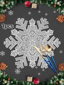 1/4/6pcs Christmas Arrow & Snowflake PVC Gold Foil Placemats, Christmas Hotel Restaurant Decor Heat Insulation Non-Slip Table Mats, Suitable For Wedding Party, Valentine's Day, Holiday Celebration, Picnic, Birthday Banquet Table Decoration - Multicolor - View 12