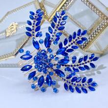 1 Stück Frauen Multi-Farb Strass Haarzubehör, Braut Kopfschmuck, Haarkamm Kopfschmuck für Hochzeit, Verlobung, Ball, Fotoshooting, Silber Hochsteckfrisur Dekoration, geeignet für Hochzeitskleid, Brautkleid Strass Dekoration