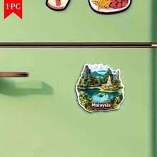1 nam châm tủ lạnh hình đường chân trời Kuala Lumpur - Tháp đôi Petronas & Thiết kế hình bát giác, cao su Acrylic mềm từ tính, trang trí văn phòng nhà bếp bền nhiều màu sắc, quà tặng sinh nhật Halloween Giáng sinh, quà lưu niệm du lịch, nam châm tủ lạnh dễ thương, hoa văn sống động, tay nghề thủ công chất lượng, phẳng 2D - Malaysia - Xem 6