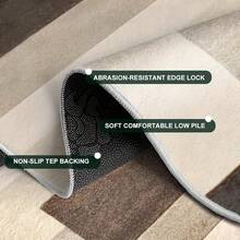 天鹅绒 850g/M² 美式乡村风格深色游戏室书房简约最佳伴侣，浅色抽象地垫让家更有味道大号可机洗防滑薄垫，柔软室内奢华复古做旧垫适用于农舍卧室家庭办公室区域垫 - 多种尺寸可选入口装饰浴室厨房装饰 - 彩色 - 查看 6