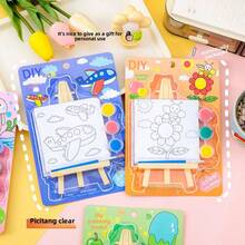 1 buah Papan Mewarnai Anak, Lukisan Cat Air, Papan Gambar Kartun, Mainan Edukasi Lukisan Tangan, Easel Lukisan Prasekolah - Papan gambar anak-anak DIY (acak) - View 4