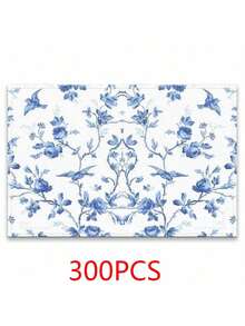 6pcs Blue And White Porcelain Pattern Placemats, 100% Polyester Woven, Size 12"X18"/30cm X 45cm, Machine Washable, Heat Resistant, Stain Proof, Waterproof, Easy To Clean, Suitable For Tabletop Decor, Dish Protection, Gifts, Party Decoration, Kitchen And Living Room Decor. - Blue - View 26
